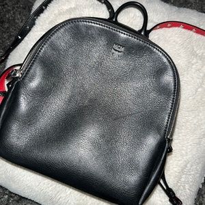 Authentic MCM cowhide leather black mini book bag